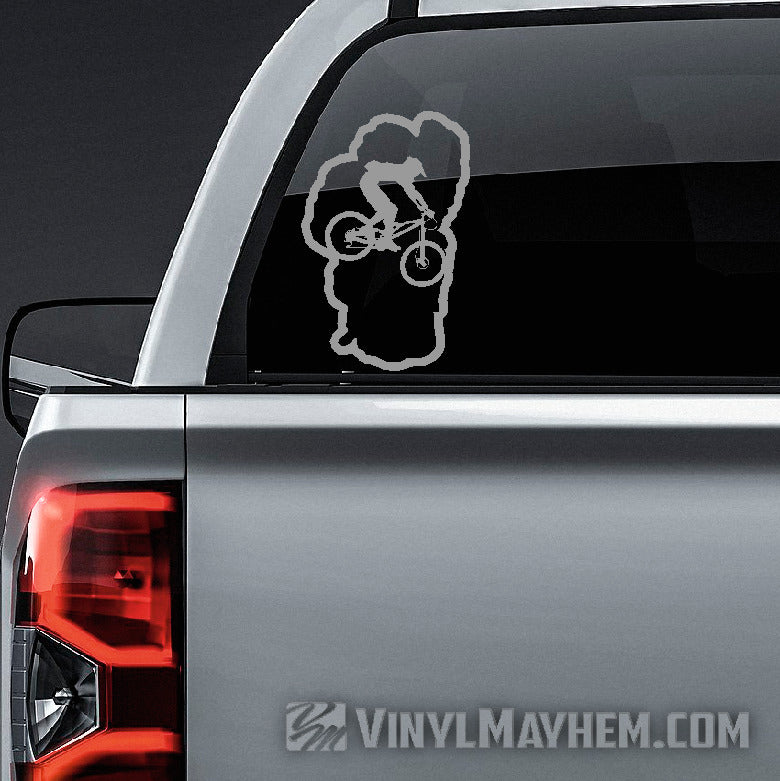 Lake Tahoe mountain biking vinyl sticker