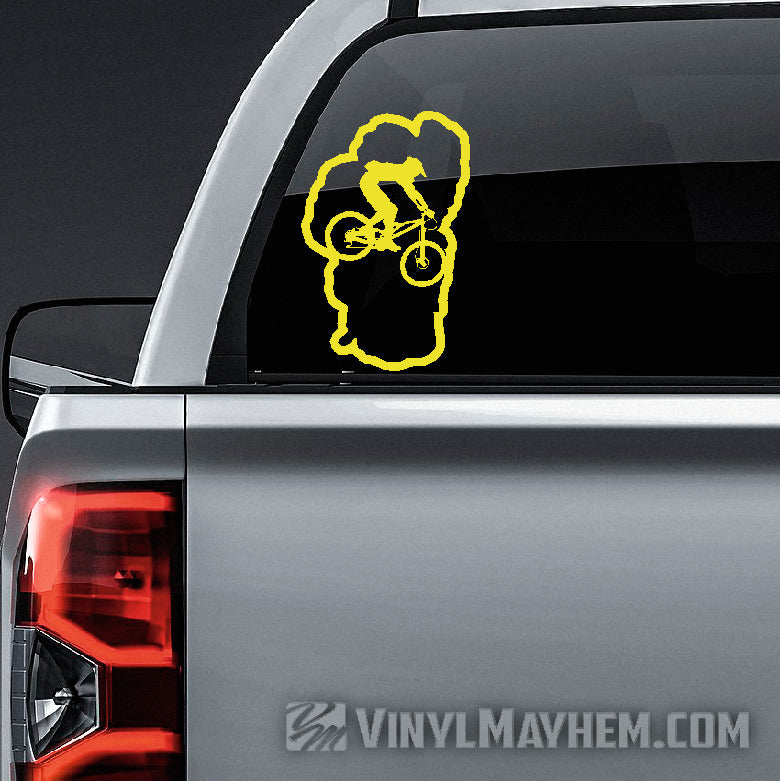 Lake Tahoe mountain biking vinyl sticker