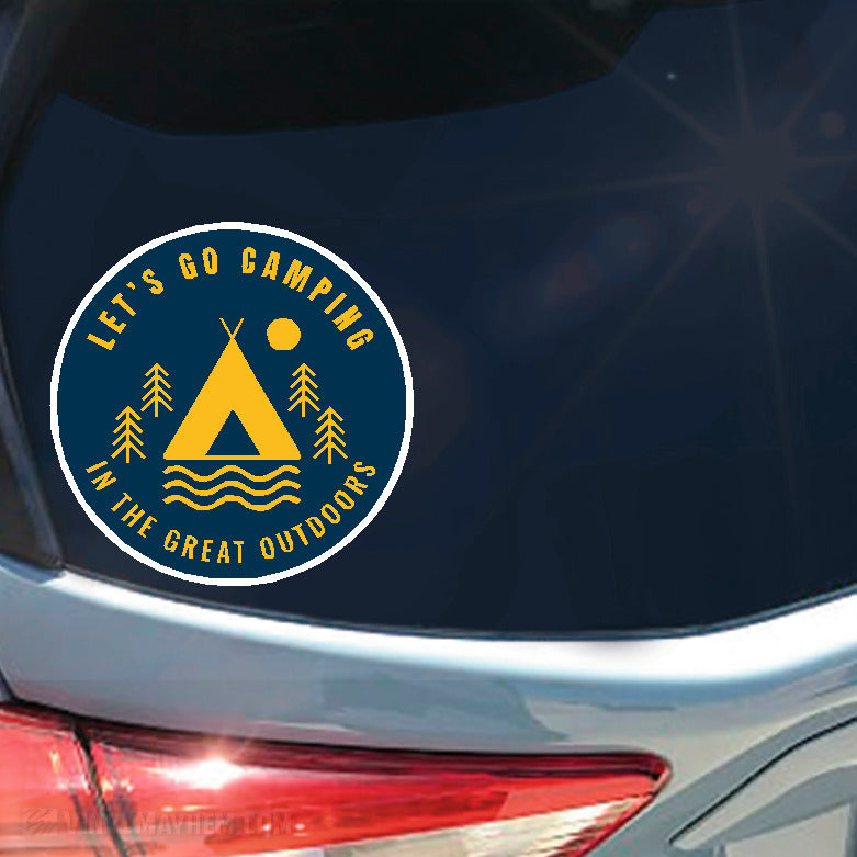 Let's Go Camping In The Great Outdoors sticker