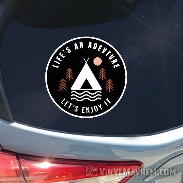 Life's An Adventure Let's Enjoy It Hiking sticker | Outdoors