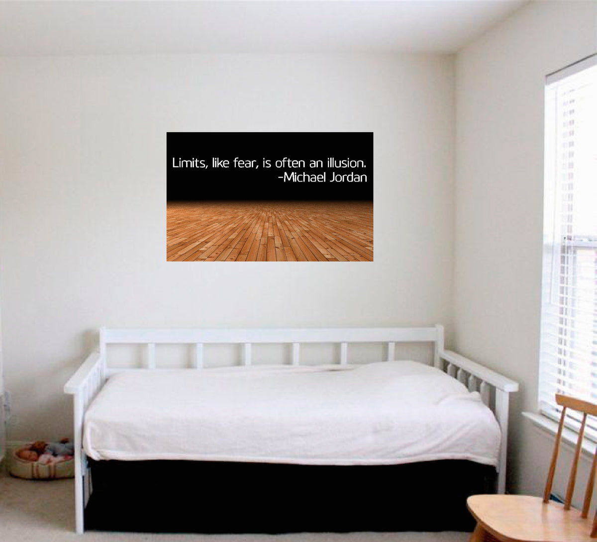 Limits like fear is often an illusion Michael Jordan quote poster