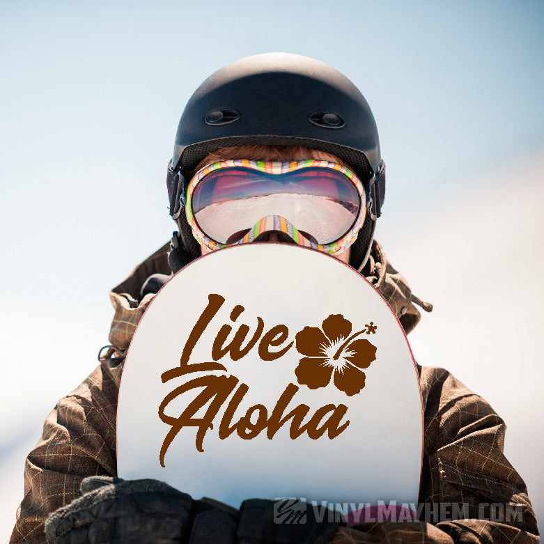 Hawaiian Live Aloha hibiscus flower Car Window Wall Vinyl Sticker Decal ...