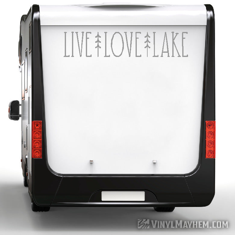 Live Love Lake with trees vinyl sticker
