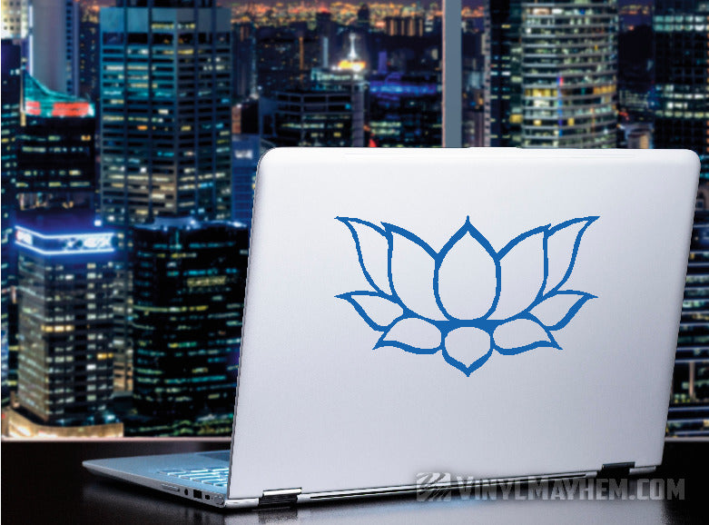 Lotus flower outline vinyl sticker