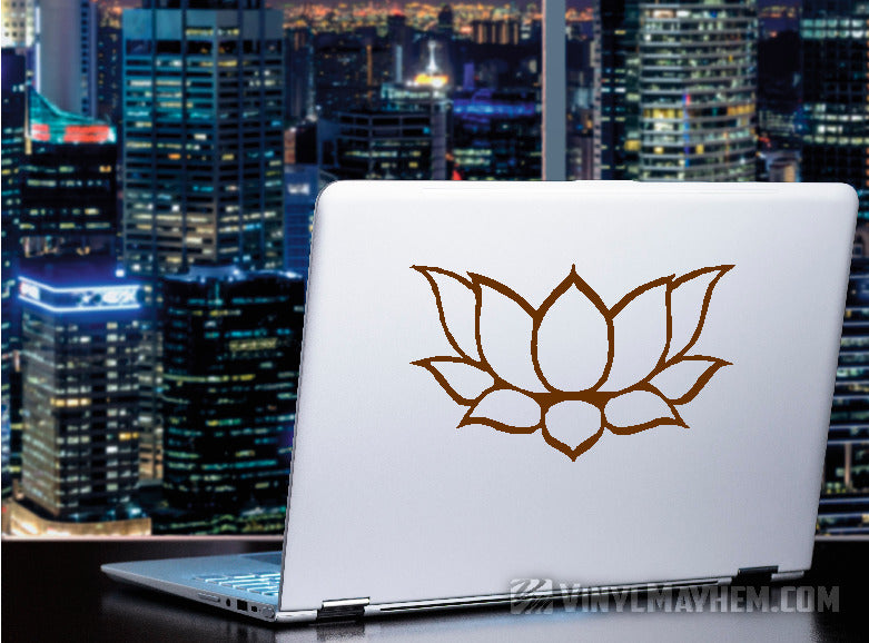 Lotus flower outline vinyl sticker