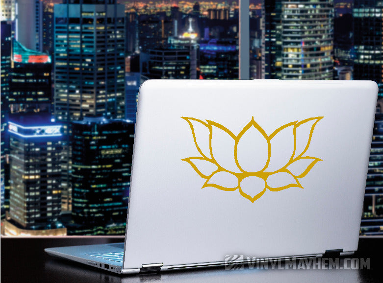 Lotus flower outline vinyl sticker