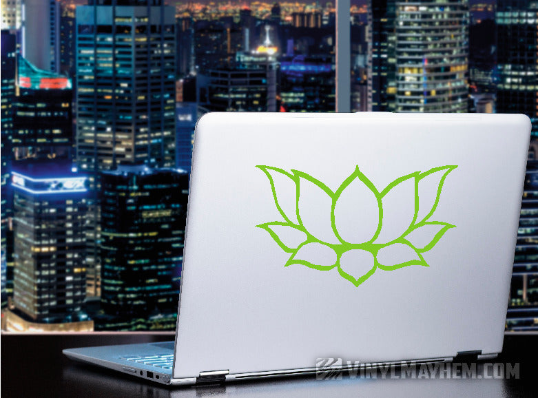 Lotus flower outline vinyl sticker