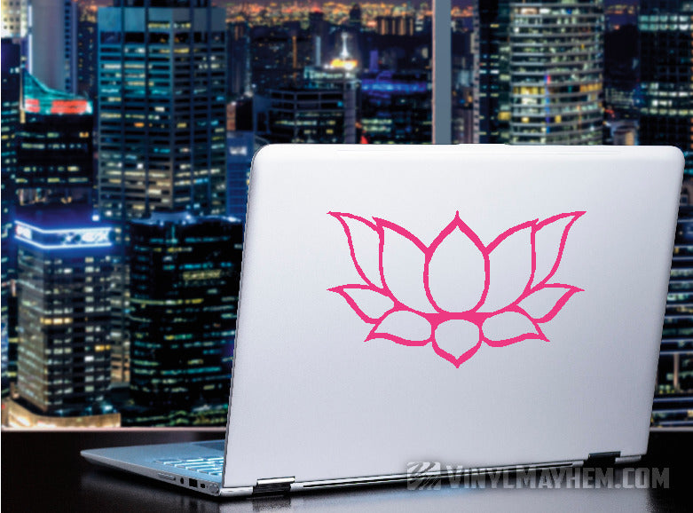 Lotus flower outline vinyl sticker