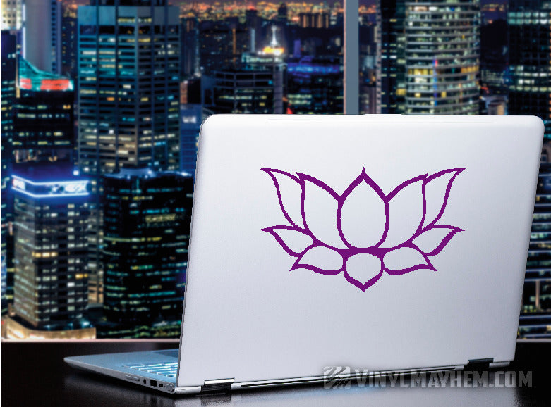 Lotus flower outline vinyl sticker