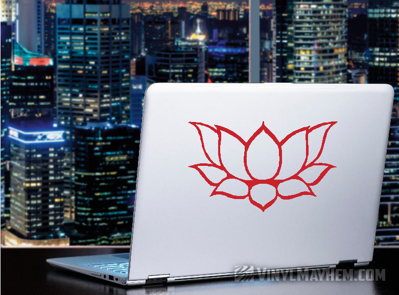 Lotus flower outline vinyl sticker