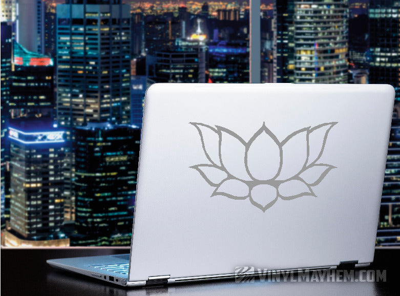 Lotus flower outline vinyl sticker