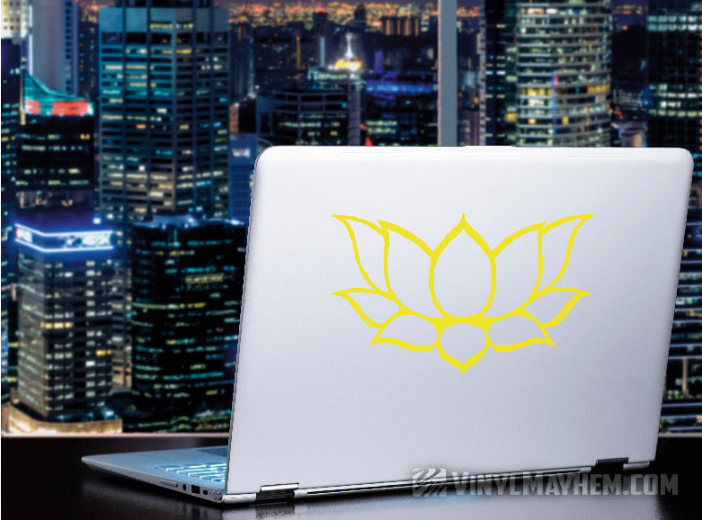 Lotus flower outline vinyl sticker