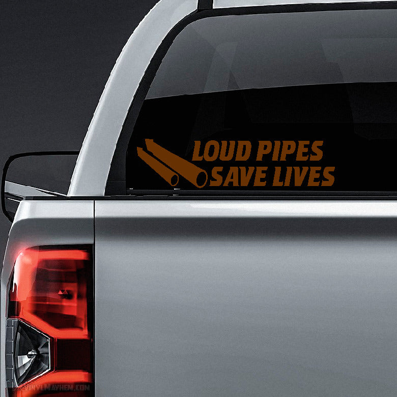 Motorcycle Loud Pipes Save Lives vinyl sticker