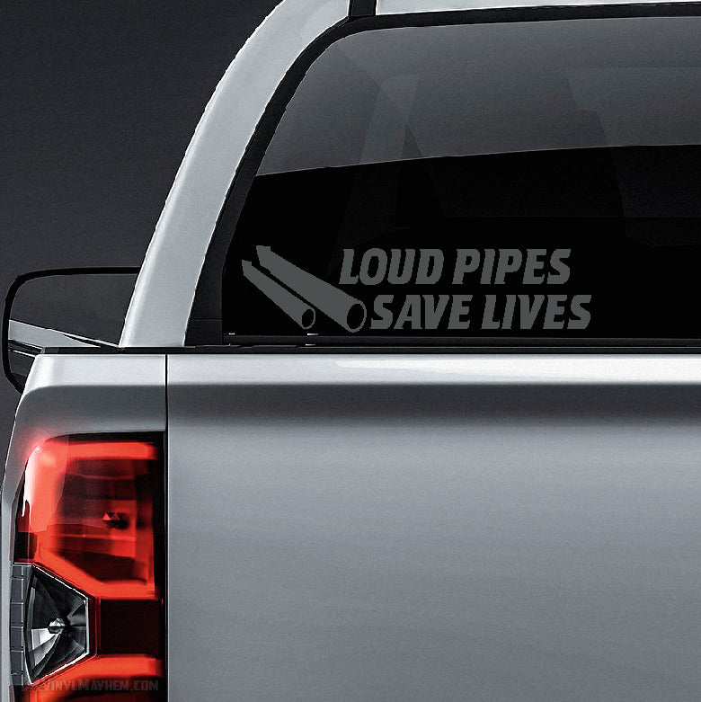Motorcycle Loud Pipes Save Lives vinyl sticker