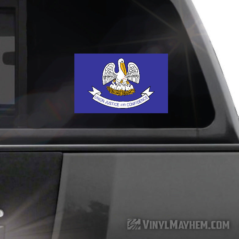Louisiana state flag sticker