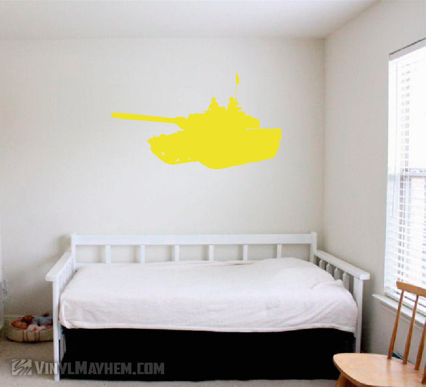 M1 Abrams tank with soldiers vinyl sticker