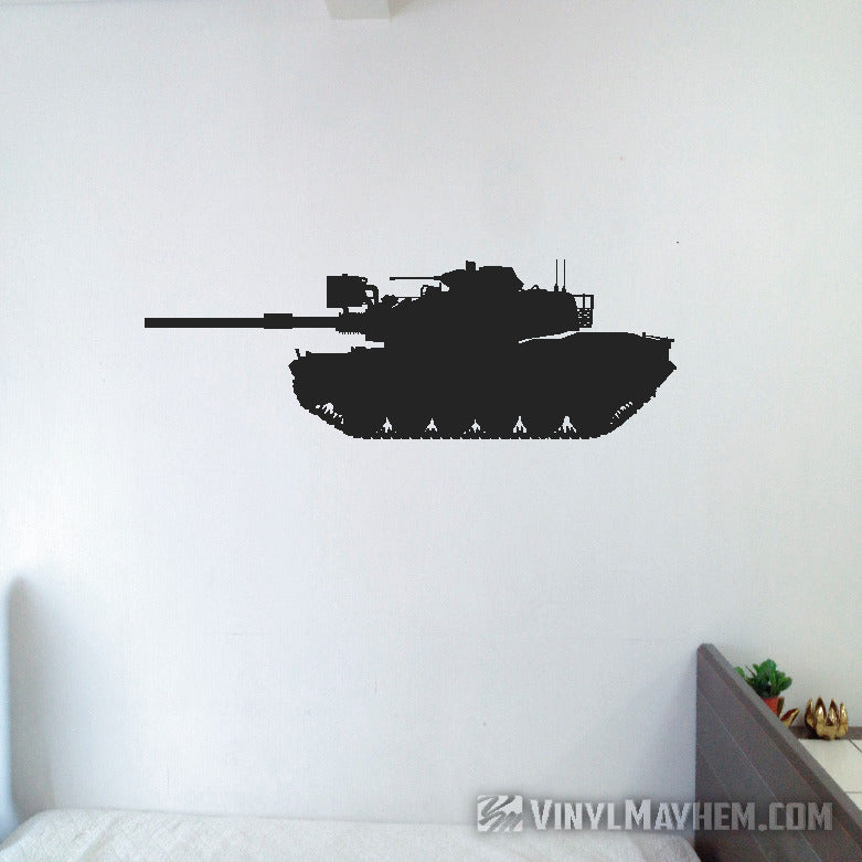 M1A1 Abrams U.S. Military Main Battle Tank Silhouette Vinyl Sticker