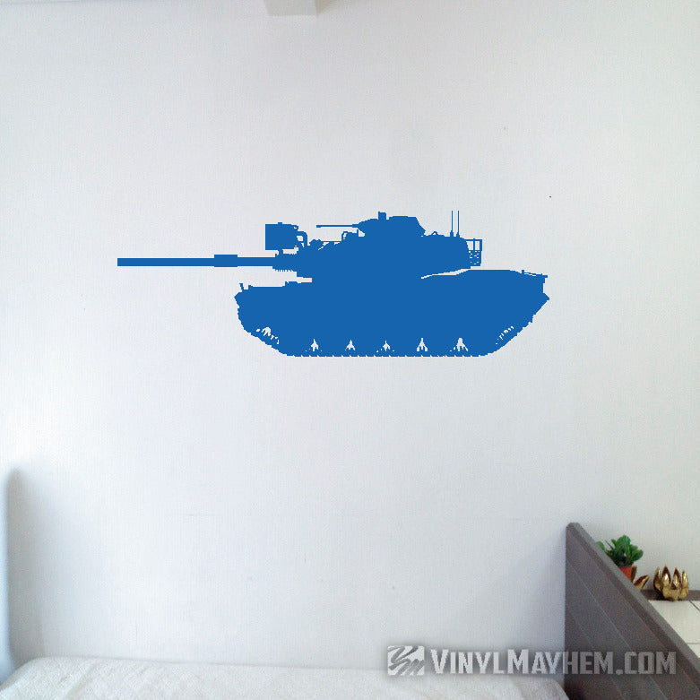 M1A1 Abrams US Military tank silhouette vinyl sticker