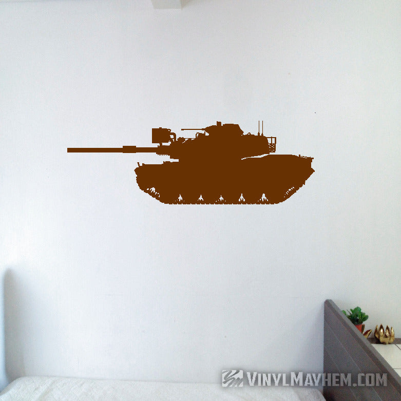 M1A1 Abrams US Military tank silhouette vinyl sticker