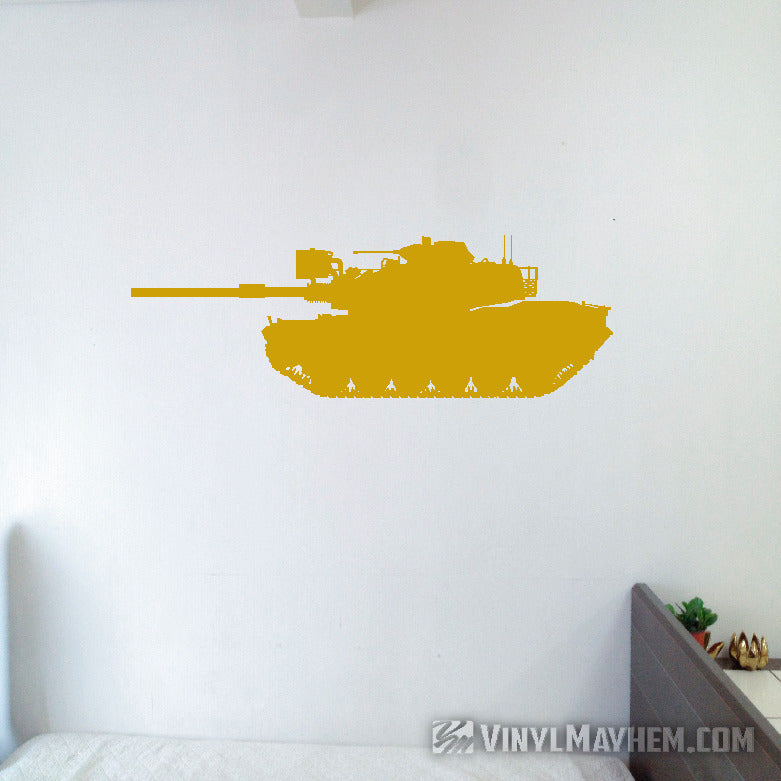 M1A1 Abrams US Military tank silhouette vinyl sticker