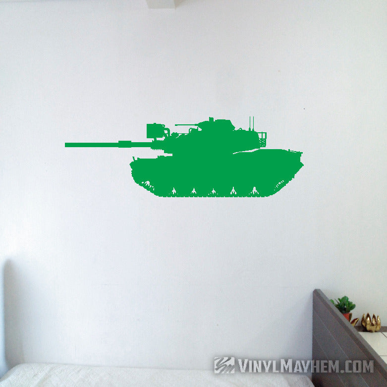 M1A1 Abrams US Military tank silhouette vinyl sticker