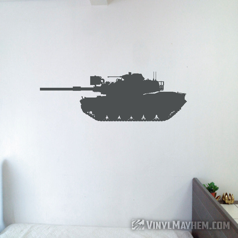 M1A1 Abrams US Military tank silhouette vinyl sticker