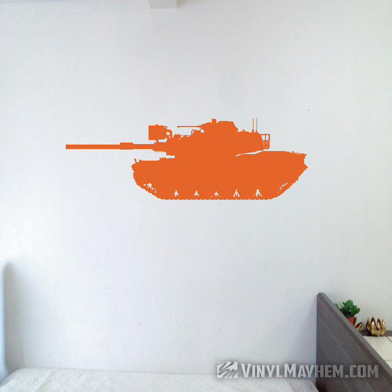 M1A1 Abrams US Military tank silhouette vinyl sticker
