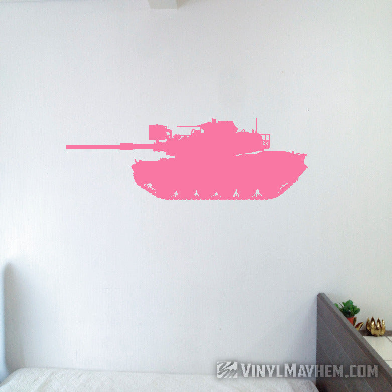 M1A1 Abrams US Military tank silhouette vinyl sticker