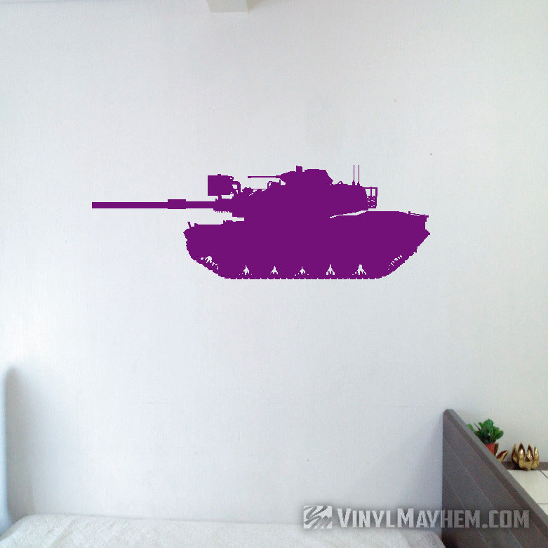 M1A1 Abrams US Military tank silhouette vinyl sticker