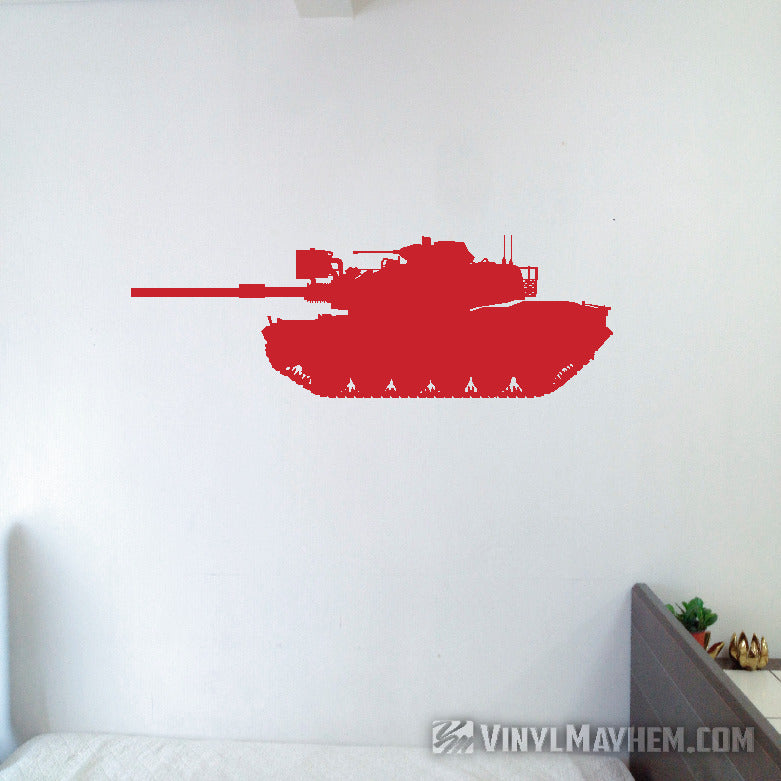 M1A1 Abrams US Military tank silhouette vinyl sticker