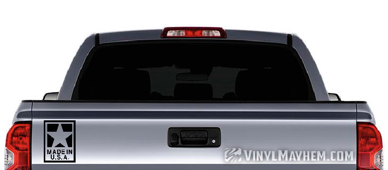 Made In USA big star vinyl sticker