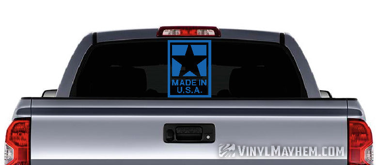 Made In USA big star vinyl sticker