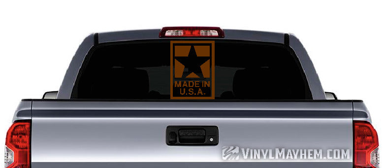 Made In USA big star vinyl sticker