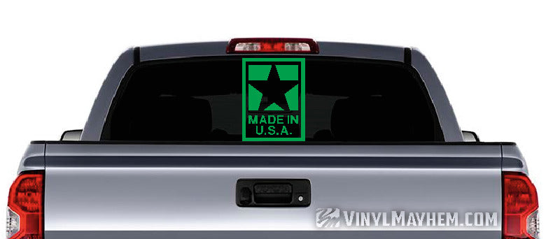 Made In USA big star vinyl sticker
