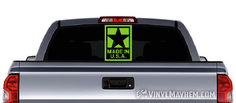Made In USA big star vinyl sticker
