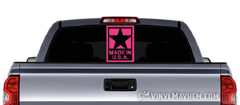 Made In USA big star vinyl sticker