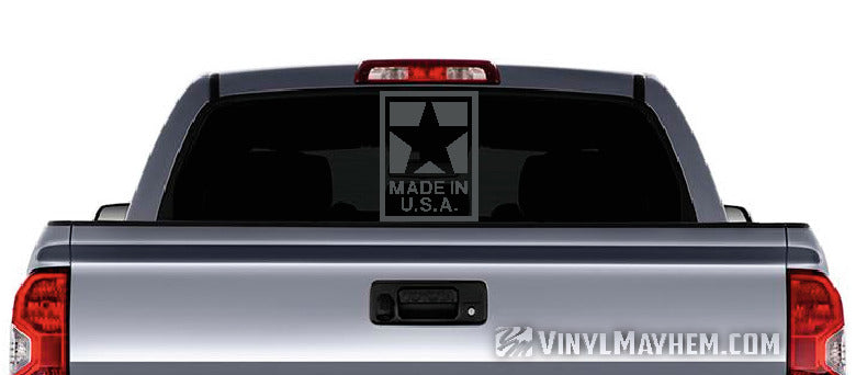 Made In USA big star vinyl sticker