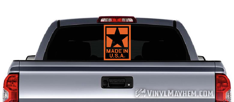 Made In USA big star vinyl sticker