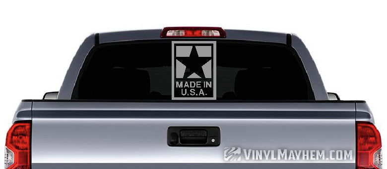 Made In USA big star vinyl sticker