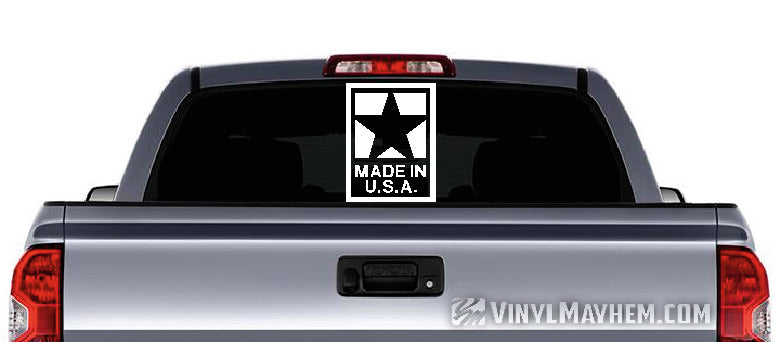 Made In USA big star vinyl sticker