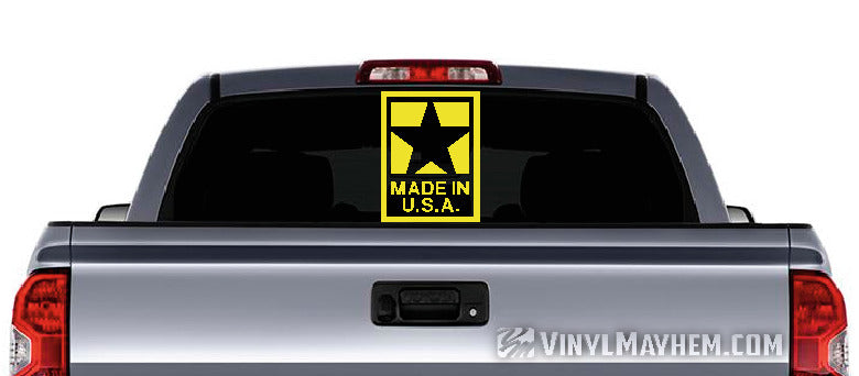 Made In USA big star vinyl sticker