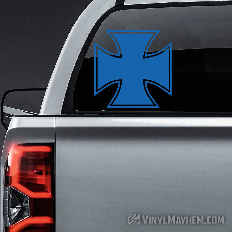 Maltese Cross outlined vinyl sticker