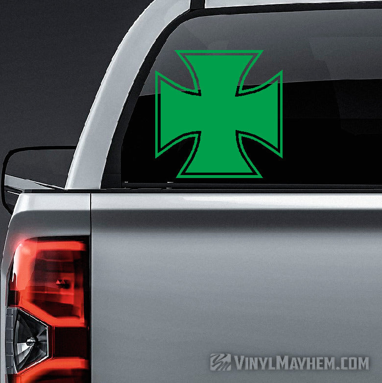 Maltese Cross outlined vinyl sticker