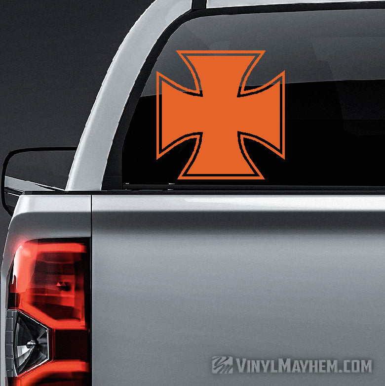 Maltese Cross outlined vinyl sticker