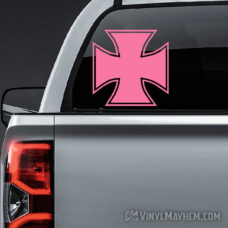 Maltese Cross outlined vinyl sticker