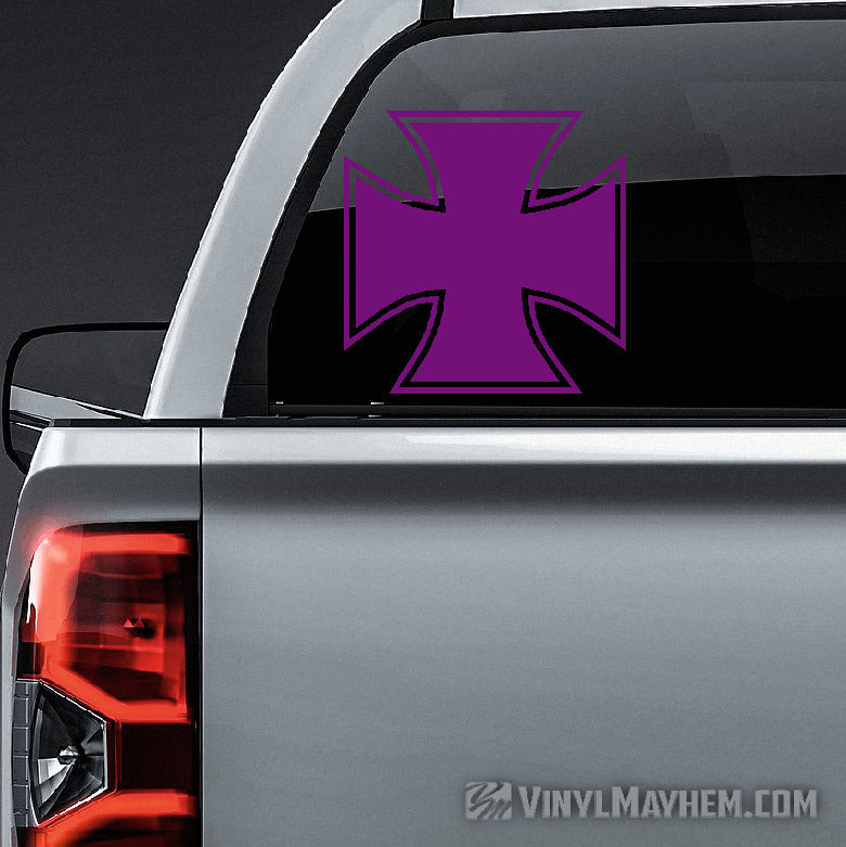 Maltese Cross outlined vinyl sticker