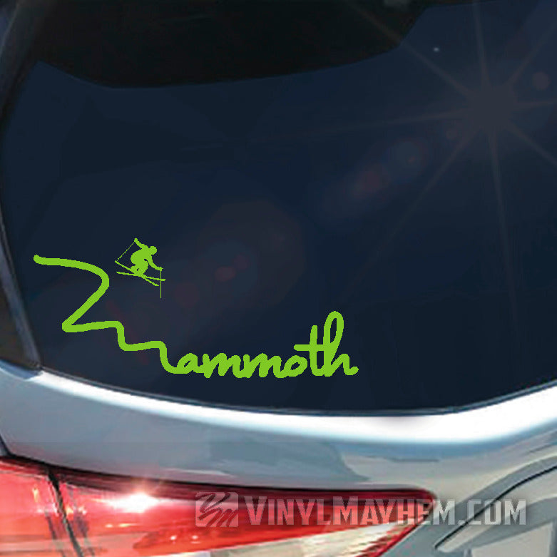 Mammoth skier vinyl sticker