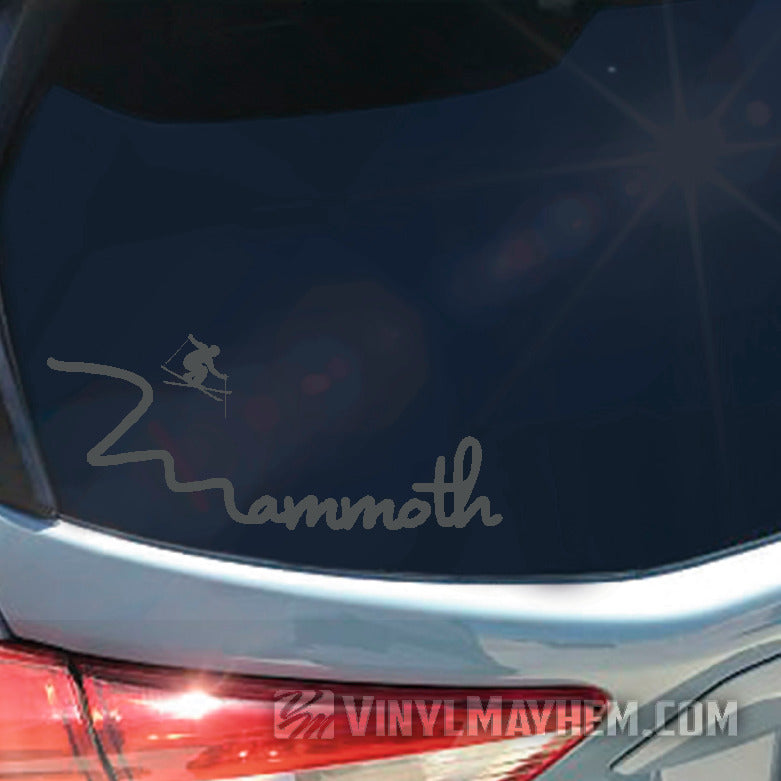 Mammoth skier vinyl sticker