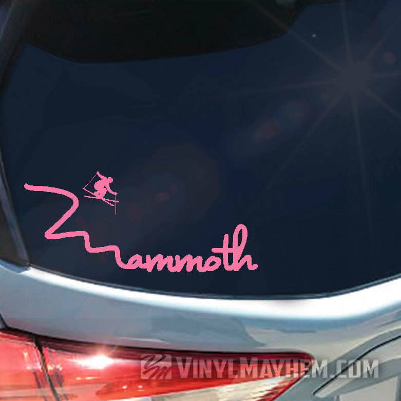 Mammoth skier vinyl sticker