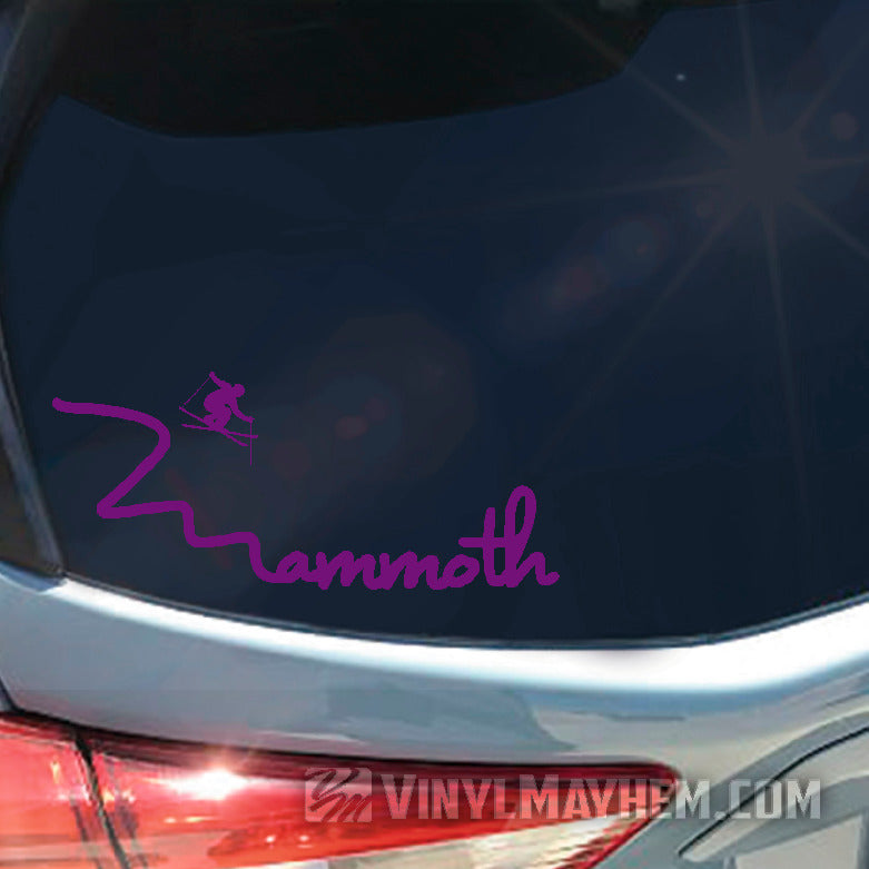 Mammoth skier vinyl sticker